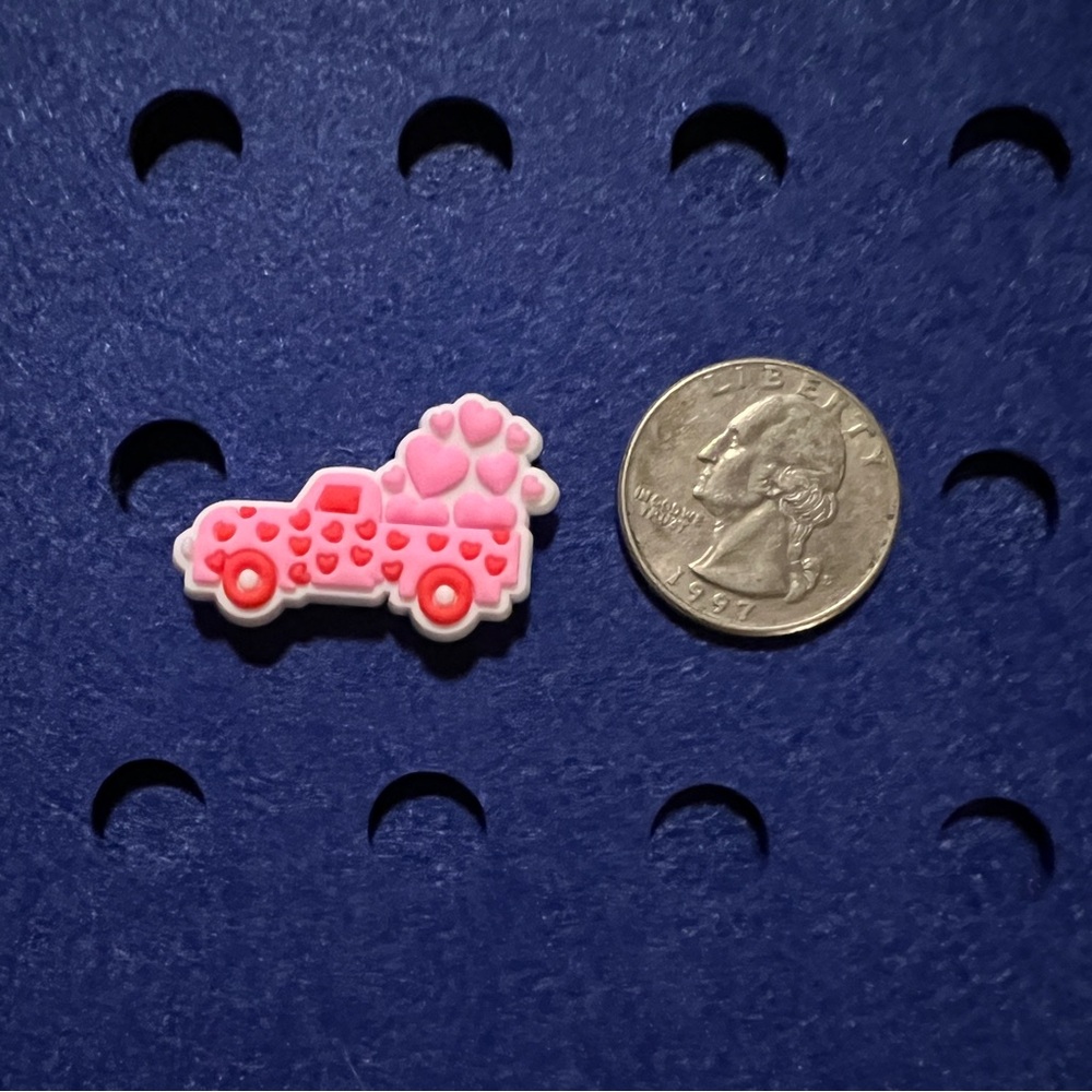 New Pink Truck Valentine’s Day Croc Charm | 3/$10 or 10/$20